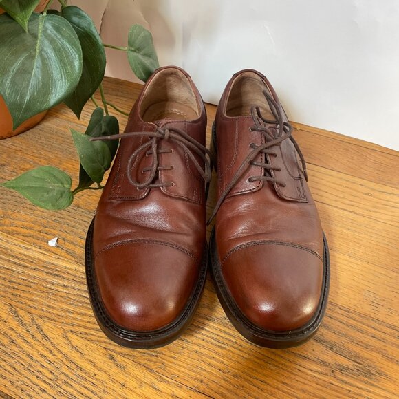 Johnston Murphy Derby Shoes 8.5M Brown Tabor Cap Toe - Picture 10 of 10